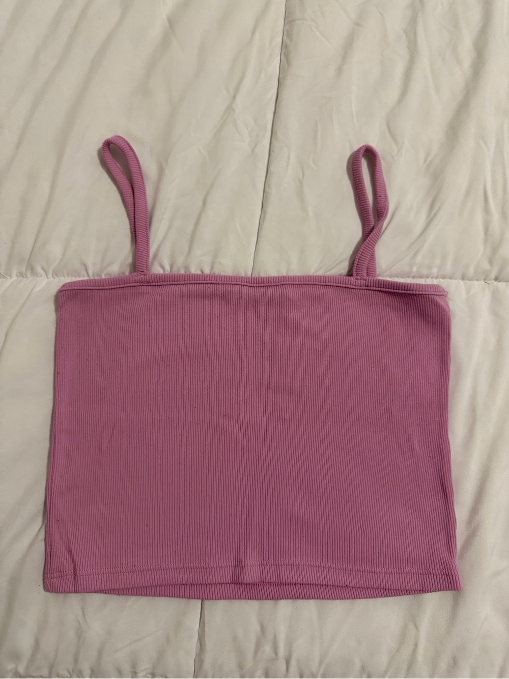 Brandy Melville Pink Ribbed Tank Top